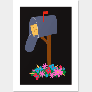 Mailbox and Flowers Posters and Art